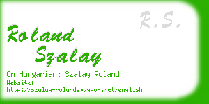 roland szalay business card